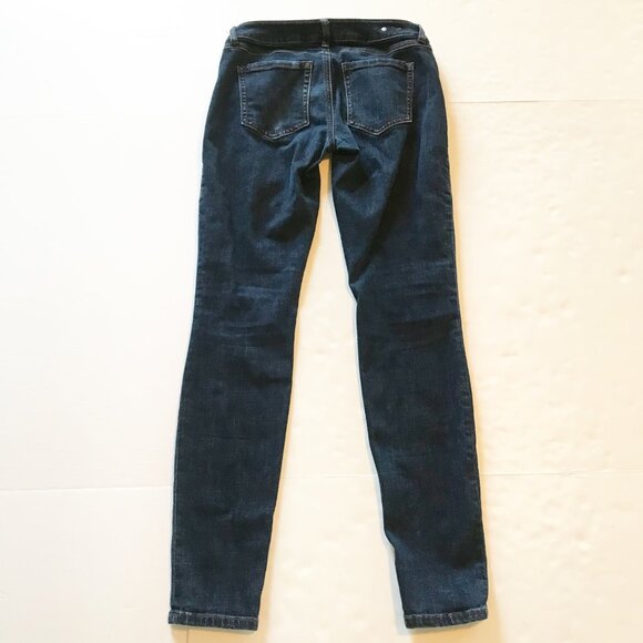 CABI Skinny Dark Wash Low Rise Stretch Blue Denim Jeans Womens 2 - Picture 4 of 10